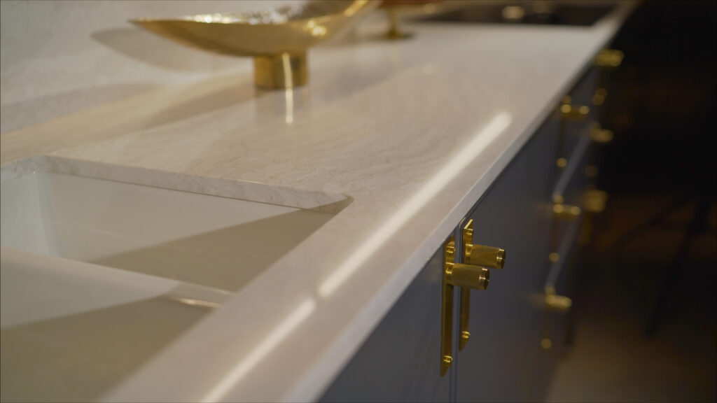 Modern kitchen, representing countertop trends.